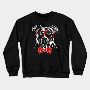 American Pitbull Terrier dog Portrait Crewneck Sweatshirt